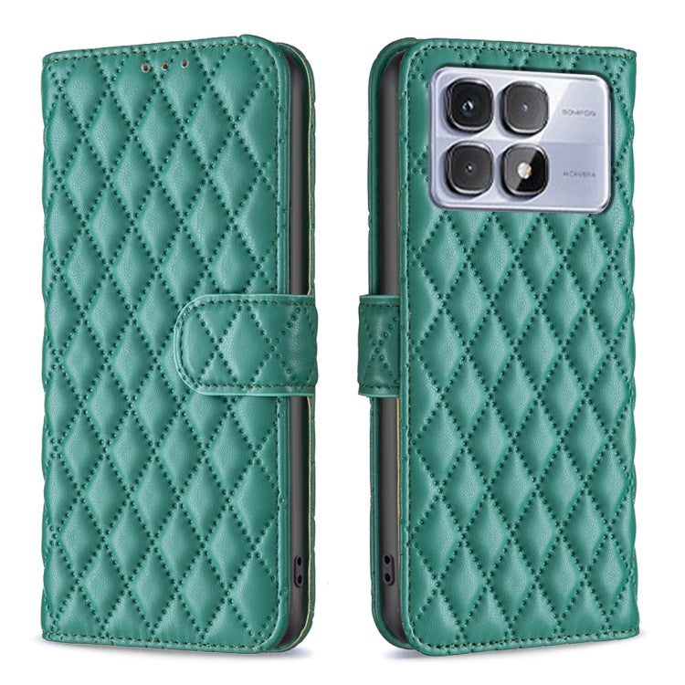 For Redmi K70 Ultra Diamond Lattice Wallet Flip Leather Phone Case(Green) - Xiaomi Cases by PMC Jewellery | Online Shopping South Africa | PMC Jewellery | Buy Now Pay Later Mobicred