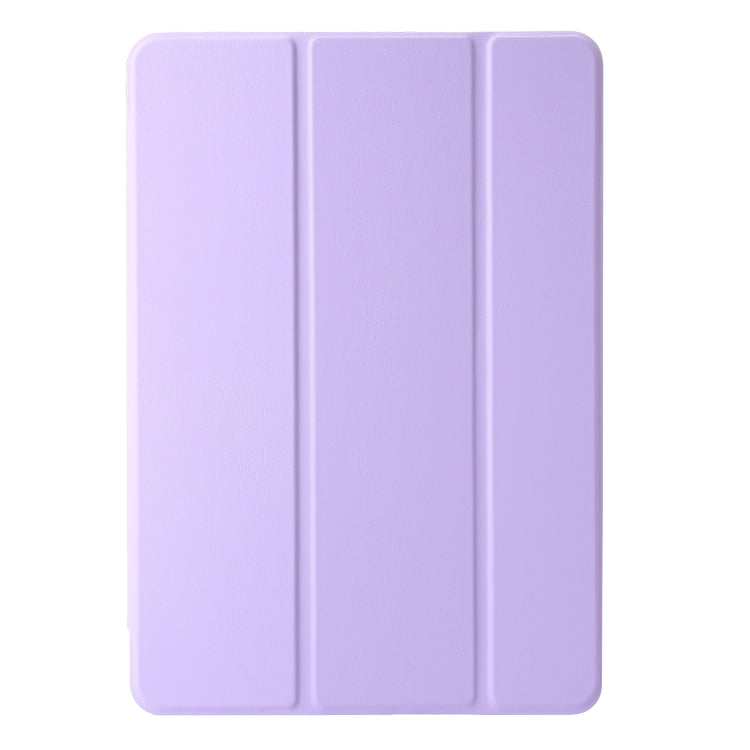 For Huawei Matepad SE 11 2024 Clear Acrylic 3-Fold Leather Tablet Case(Purple) - Huawei by PMC Jewellery | Online Shopping South Africa | PMC Jewellery | Buy Now Pay Later Mobicred