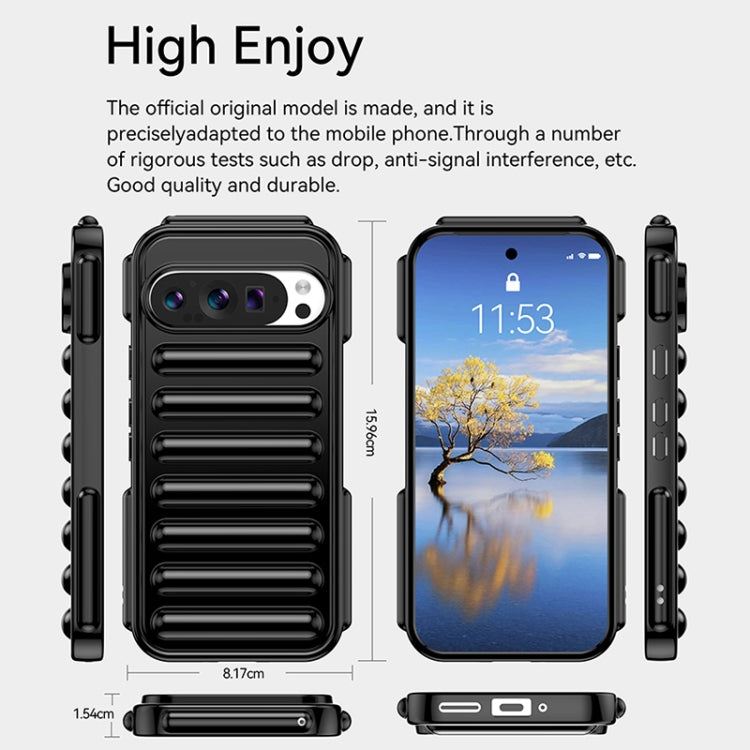 For Google Pixel 9 Capsule Series Candy Color TPU Phone Case(Transparent Grey) - Google Cases by PMC TechLife | Online Shopping South Africa | PMC TechLife | Buy Now Pay Later Mobicred