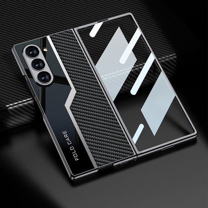 For Samsung Galaxy Z Fold6 GKK Integrated Plating TPU + Leather Supercar Full Coverage Phone Case(Black) - Galaxy Z Fold6 5G Cases by GKK | Online Shopping South Africa | PMC Jewellery | Buy Now Pay Later Mobicred