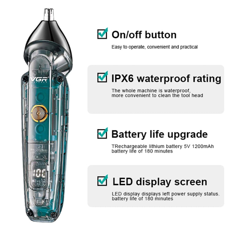 VGR V-949 5W USB LED Digital Display Multifunctional Hair Clipper - free shipping - PMC TechLife - Order now!
