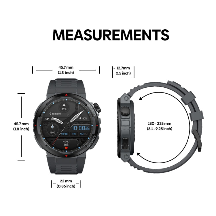 Zeblaze Ares 3 Plus 1.43 inch Fitness & Wellness Smart Watch Supports 24H Health Monitoring(Lava Black) - Smart Watches by Zeblaze | Online Shopping South Africa | PMC Jewellery | Buy Now Pay Later Mobicred