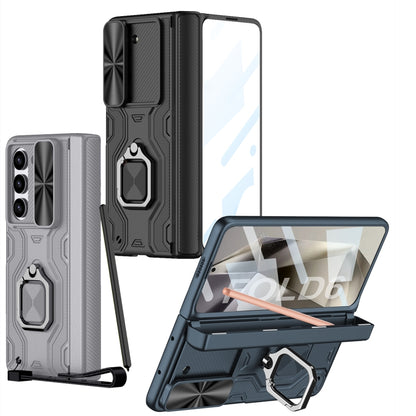 For Samsung Galaxy Z Fold6 GKK Integrated Folding Alloy Shell PC Phone Case with Pen Box, Not Included Pen(Green) - Galaxy Z Fold6 5G Cases by GKK | Online Shopping South Africa | PMC Jewellery | Buy Now Pay Later Mobicred