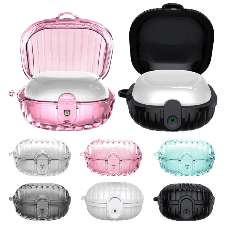 For Samsung Galaxy Buds2 Shell Look Earbuds Box Protective Case with Security Lock(White) - free shipping - PMC Jewellery - Order now!