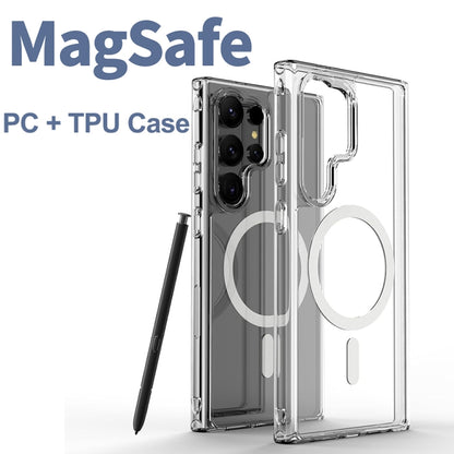 For Samsung Galaxy S24 5G ViLi MAG-C Series MagSafe Magnetic PC + TPU Phone Case(Transparent) - Galaxy S24 5G Cases by ViLi | Online Shopping South Africa | PMC Jewellery | Buy Now Pay Later Mobicred