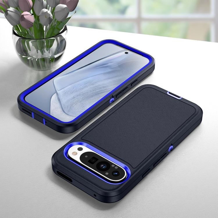 For Google Pixel 9 Life Waterproof Rugged PC + Silicone Phone Case(Dark Blue + Royal Blue) - Google Cases by PMC Jewellery | Online Shopping South Africa | PMC Jewellery | Buy Now Pay Later Mobicred