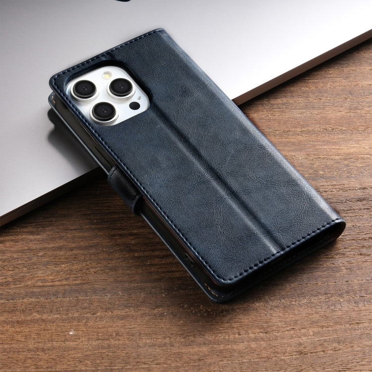 For iPhone 15 Pro Max N.BEKUS CSJ-P1 Solid Color Leather Phone Case(Blue) - iPhone 15 Pro Max Cases by N.BEKUS | Online Shopping South Africa | PMC Jewellery | Buy Now Pay Later Mobicred