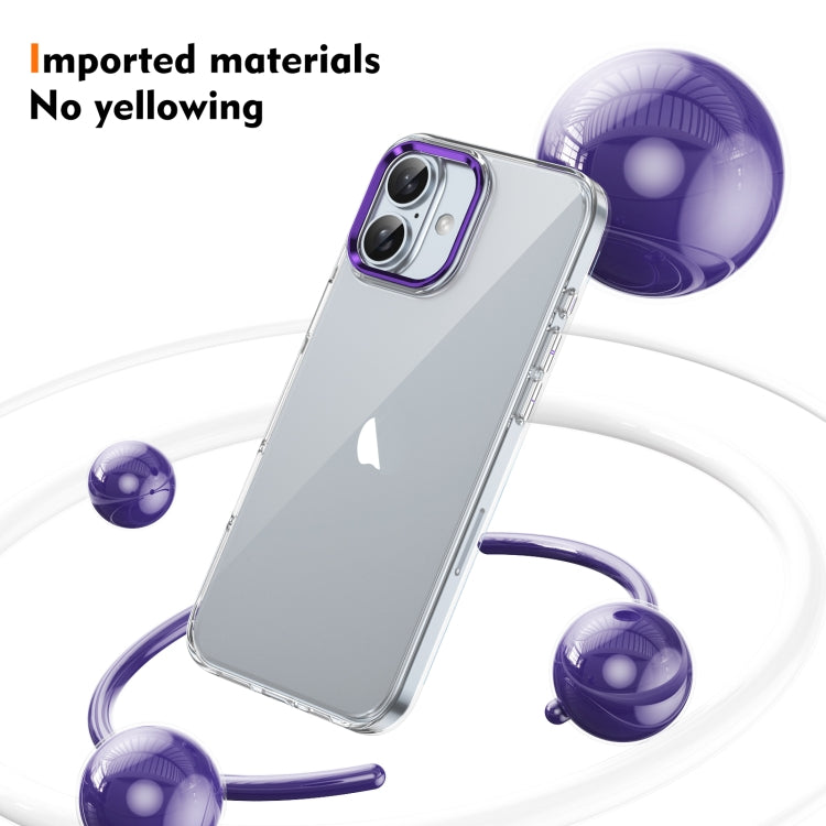 For iPhone 16 Plus Ice Feel HD Transparent PC Full Coverage Phone Case(Purple) - iPhone 16 Plus Cases by PMC Jewellery | Online Shopping South Africa | PMC Jewellery | Buy Now Pay Later Mobicred