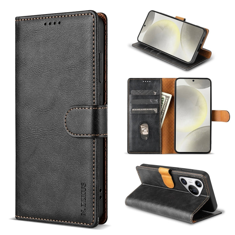 For Huawei Pura 70 N.BEKUS CSJ-P1 Solid Color Leather Phone Case(Black) - Huawei Cases by N.BEKUS | Online Shopping South Africa | PMC Jewellery | Buy Now Pay Later Mobicred