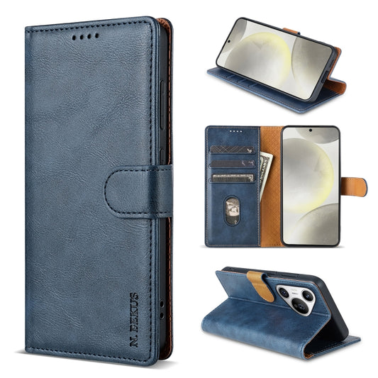 For Huawei Pura 70 N.BEKUS CSJ-P1 Solid Color Leather Phone Case(Blue) - Huawei Cases by N.BEKUS | Online Shopping South Africa | PMC Jewellery | Buy Now Pay Later Mobicred