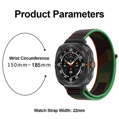 For Samsung Galaxy Watch Ultra 47mm Plastic Connector Nylon Loop Watch Band(Starlight Powder) - Watch Bands by PMC Jewellery | Online Shopping South Africa | PMC Jewellery | Buy Now Pay Later Mobicred