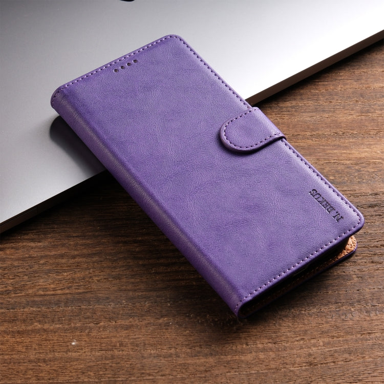 For OPPO Reno11 Pro 5G Global N.BEKUS CSJ-P1 Solid Color Leather Phone Case(Purple) - Reno11 Pro Cases by N.BEKUS | Online Shopping South Africa | PMC Jewellery | Buy Now Pay Later Mobicred