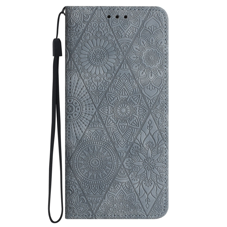 For Google Pixel 9 / 9 Pro Ethnic Embossed Adsorption Leather Phone Case(Grey) - Google Cases by PMC Jewellery | Online Shopping South Africa | PMC Jewellery | Buy Now Pay Later Mobicred