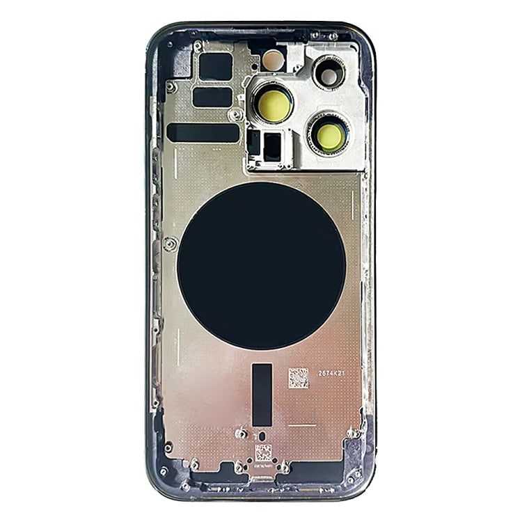 For iPhone 14 Pro Battery Back Cover with Side Keys & Card Tray, Version:China Version(Black) - free shipping - PMC Jewellery - Order now!