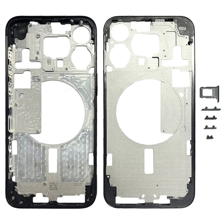 For iPhone 15 Pro Max Middle Frame Bezel Plate with Side Keys + Card Tray, Version:China Version(Black) - LCD Related Parts by PMC Jewellery | Online Shopping South Africa | PMC Jewellery | Buy Now Pay Later Mobicred