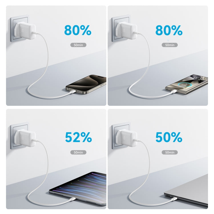 JOYROOM JR-TCF24 30W USB-C / Type-C Fast Charger, Specification:UK Plug(White) - USB Charger by JOYROOM | Online Shopping South Africa | PMC TechLife | Buy Now Pay Later Mobicred