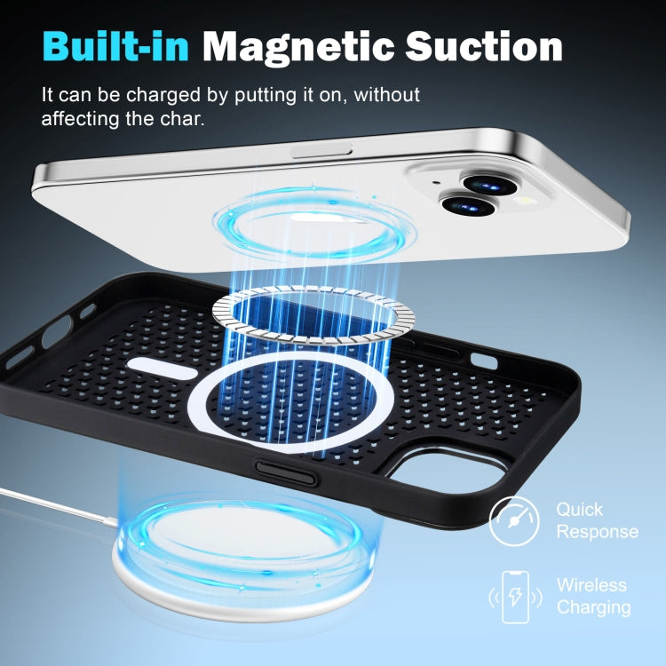 For iPhone 16 Plus Ice Feeling Cooling MagSafe Magnetic Phone Case(Black) - iPhone 16 Plus Cases by PMC Jewellery | Online Shopping South Africa | PMC Jewellery | Buy Now Pay Later Mobicred