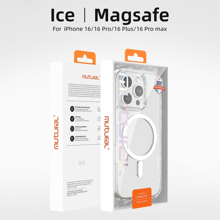 For iPhone 16 Pro Max Mutural Ice Series MagSafe Magnetic TPU Phone Case(Transparent) - iPhone 16 Pro Max Cases by Mutural | Online Shopping South Africa | PMC Jewellery | Buy Now Pay Later Mobicred