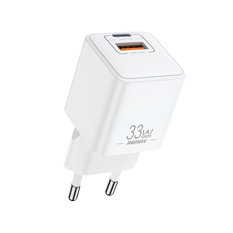 REMAX RP-U26 33W USB+USB-C / Type-C GaN Fast Charging Charger, Specification:EU Plug(White) - USB Charger by REMAX | Online Shopping South Africa | PMC Jewellery | Buy Now Pay Later Mobicred