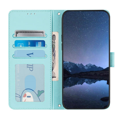 For Redmi K70 Ultra 5G Global Cat Rat Embossed Pattern RFID Leather Phone Case with Lanyard(Mint Green) - Xiaomi Cases by PMC Jewellery | Online Shopping South Africa | PMC Jewellery | Buy Now Pay Later Mobicred