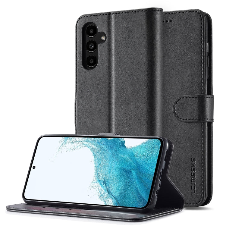 For Samsung Galaxy S24 FE 5G LC.IMEEKE Calf Texture Leather Phone Case(Black) - Galaxy S24 FE 5G Cases by LC.IMEEKE | Online Shopping South Africa | PMC Jewellery | Buy Now Pay Later Mobicred