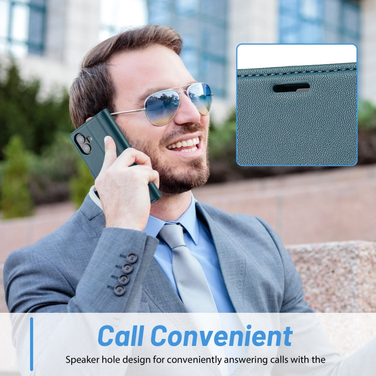 For iPhone 16 Plus LC.IMEEKE Skin-friendly Card Slots Leather Phone Case(Blue) - iPhone 16 Plus Cases by LC.IMEEKE | Online Shopping South Africa | PMC TechLife | Buy Now Pay Later Mobicred