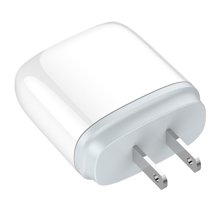 LDNIO Q229 QC3.0 / PD20W USB + Type-C Fast Charger with 1m Type-C to Type-C Cable, Plug Type:US Plug(White) - free shipping - PMC TechLife - Order now!