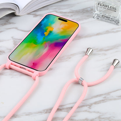 For iPhone 16 Pro Max Candy Colors TPU Protective Phone Case with Lanyard(Pink) - iPhone 16 Pro Max Cases by PMC Jewellery | Online Shopping South Africa | PMC Jewellery | Buy Now Pay Later Mobicred