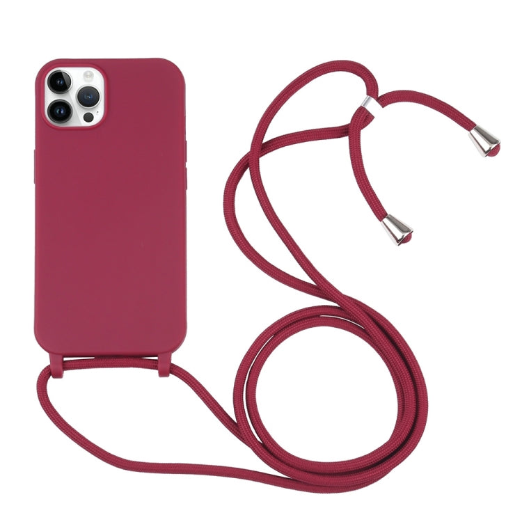 For iPhone 16 Pro Max Candy Colors TPU Protective Phone Case with Lanyard(Red) - iPhone 16 Pro Max Cases by PMC TechLife | Online Shopping South Africa | PMC TechLife | Buy Now Pay Later Mobicred