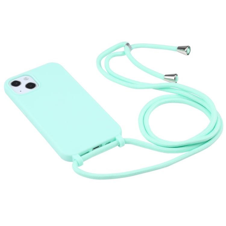 For iPhone 16 Plus Candy Colors TPU Protective Phone Case with Lanyard(Mint Green) - iPhone 16 Plus Cases by PMC TechLife | Online Shopping South Africa | PMC TechLife | Buy Now Pay Later Mobicred