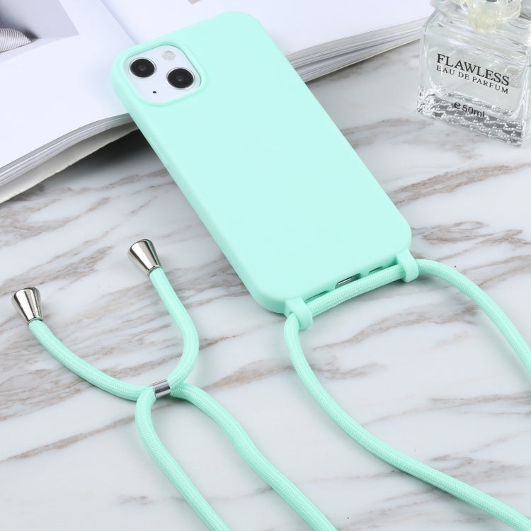 For iPhone 16 Plus Candy Colors TPU Protective Phone Case with Lanyard(Mint Green) - iPhone 16 Plus Cases by PMC TechLife | Online Shopping South Africa | PMC TechLife | Buy Now Pay Later Mobicred