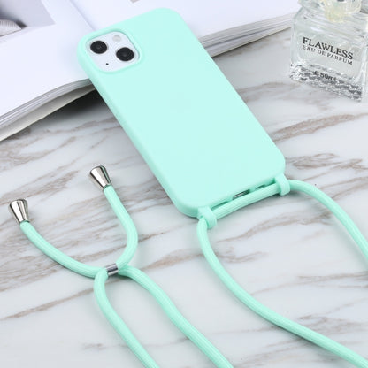 For iPhone 16 Plus Candy Colors TPU Protective Phone Case with Lanyard(Mint Green) - iPhone 16 Plus Cases by PMC Jewellery | Online Shopping South Africa | PMC Jewellery | Buy Now Pay Later Mobicred