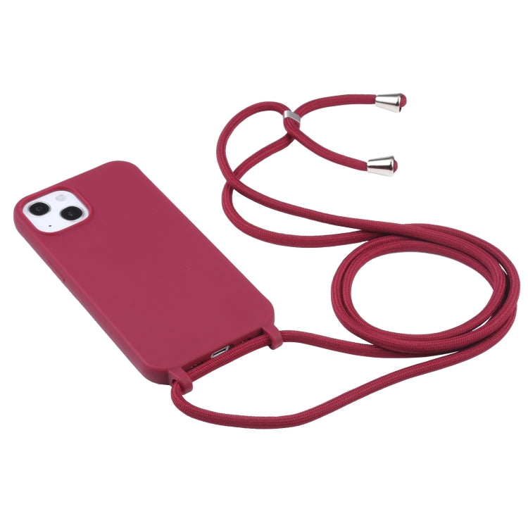 For iPhone 16 Plus Candy Colors TPU Protective Phone Case with Lanyard(Red) - free shipping - PMC TechLife - Order now!