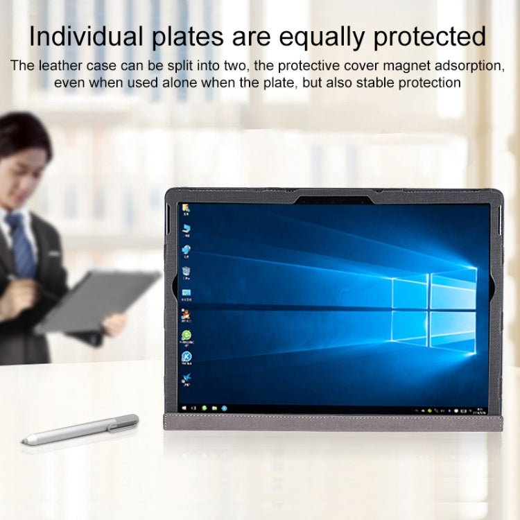 For Microsoft Surface Book 3 / 2 / 1 13.5 inch PU Leather Laptop Protective Case with Screen Stand(Dark Blue) - 13.3 inch by PMC Jewellery | Online Shopping South Africa | PMC Jewellery | Buy Now Pay Later Mobicred