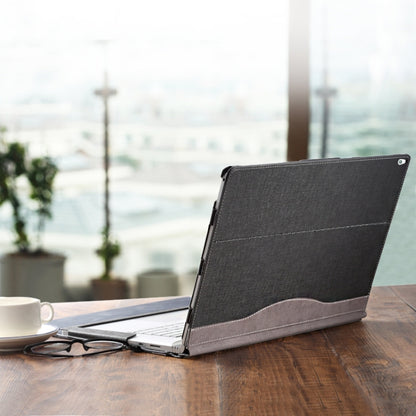 For Microsoft Surface Book 3 / 2 / 1 13.5 inch PU Leather Laptop Protective Case with Screen Stand(Dark Blue) - 13.3 inch by PMC Jewellery | Online Shopping South Africa | PMC Jewellery | Buy Now Pay Later Mobicred