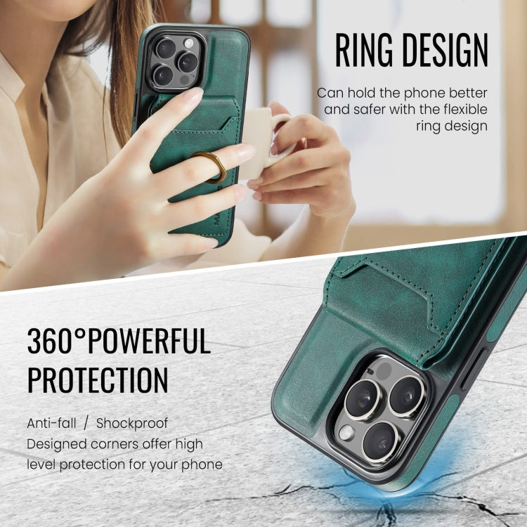 For iPhone 15 Pro DG.MING K1 MagSafe Detachable Wallet RFID Back Cover Phone Case(Green) - free shipping - PMC Jewellery - Order now!