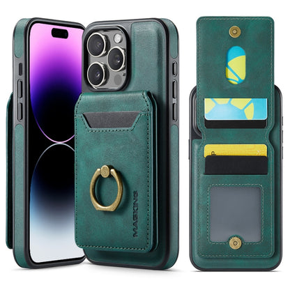 For iPhone 14 Pro Max DG.MING K1 MagSafe Detachable Wallet RFID Back Cover Phone Case(Green) - iPhone 14 Pro Max Cases by DG.MING | Online Shopping South Africa | PMC Jewellery | Buy Now Pay Later Mobicred