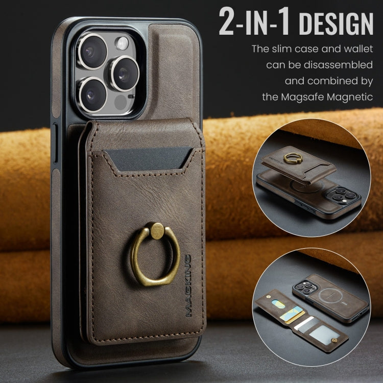 For iPhone 13 Pro DG.MING K1 MagSafe Detachable Wallet RFID Back Cover Phone Case(Coffee) - iPhone 13 Pro Cases by DG.MING | Online Shopping South Africa | PMC Jewellery | Buy Now Pay Later Mobicred