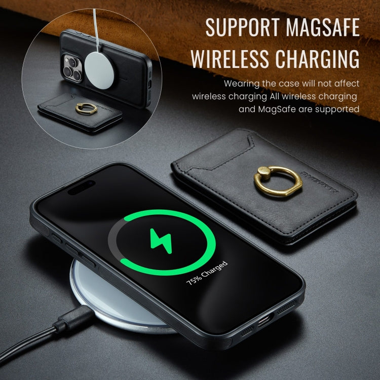 For iPhone 13 DG.MING K1 MagSafe Detachable Wallet RFID Back Cover Phone Case(Black) - free shipping - PMC Jewellery - Order now!