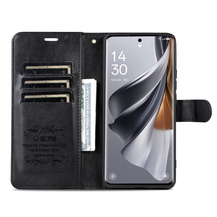 For Redmi K70 Ultra AZNS Sheepskin Texture Flip Leather Phone Case(Black) - free shipping - PMC Jewellery - Order now!