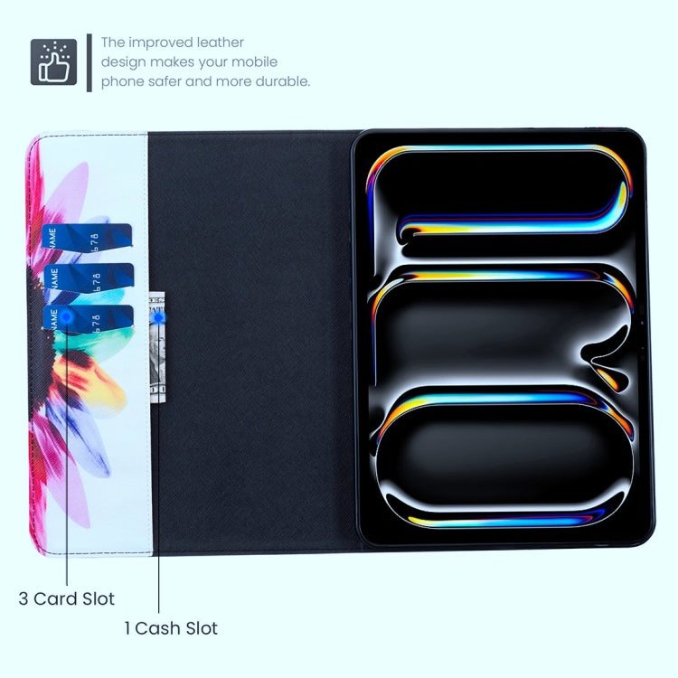 For Samsung Galaxy Tab S9 / S9 FE Colored Drawing Leather Tablet Case(Sun Flower) - free shipping - PMC Jewellery - Order now!