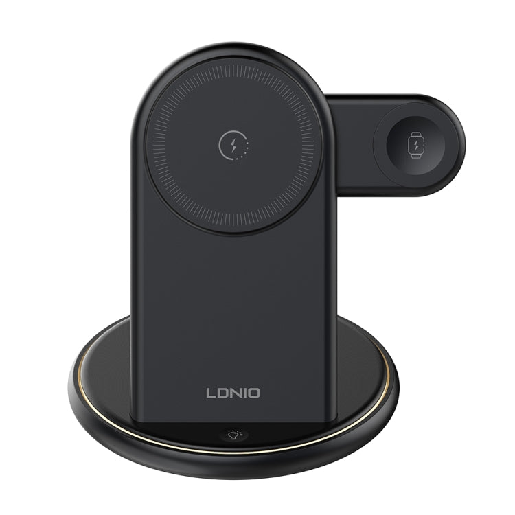 LDNIO WL02 25.5W 5 in 1 MagSafe Wireless Charger with 30cm Type-C Cable(Black) - Wireless Charger by LDNIO | Online Shopping South Africa | PMC Jewellery | Buy Now Pay Later Mobicred