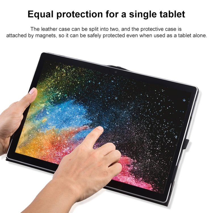 For Microsoft Surface Book 13.5 inch i7 Deformation All-inclusive Leather Laptop Case(Black) - Screen & Keyboard Cover by PMC Jewellery | Online Shopping South Africa | PMC Jewellery | Buy Now Pay Later Mobicred