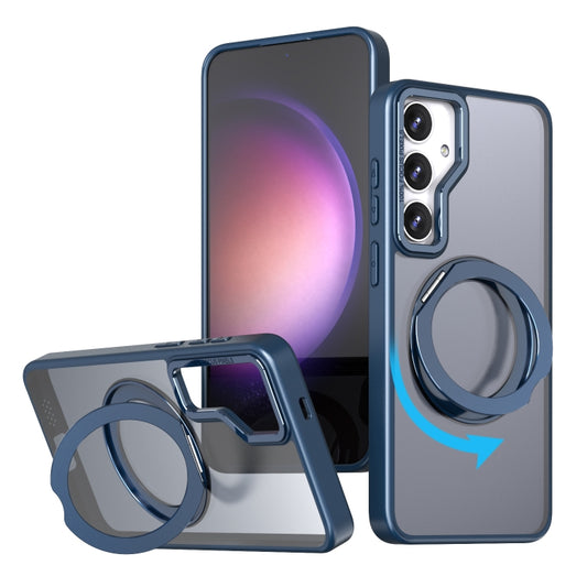 For Samsung Galaxy S24+ 5G Wing Series MagSafe Magnetic Ring Holder Phone Case(Blue) - Galaxy S24+ 5G Cases by PMC Jewellery | Online Shopping South Africa | PMC Jewellery | Buy Now Pay Later Mobicred