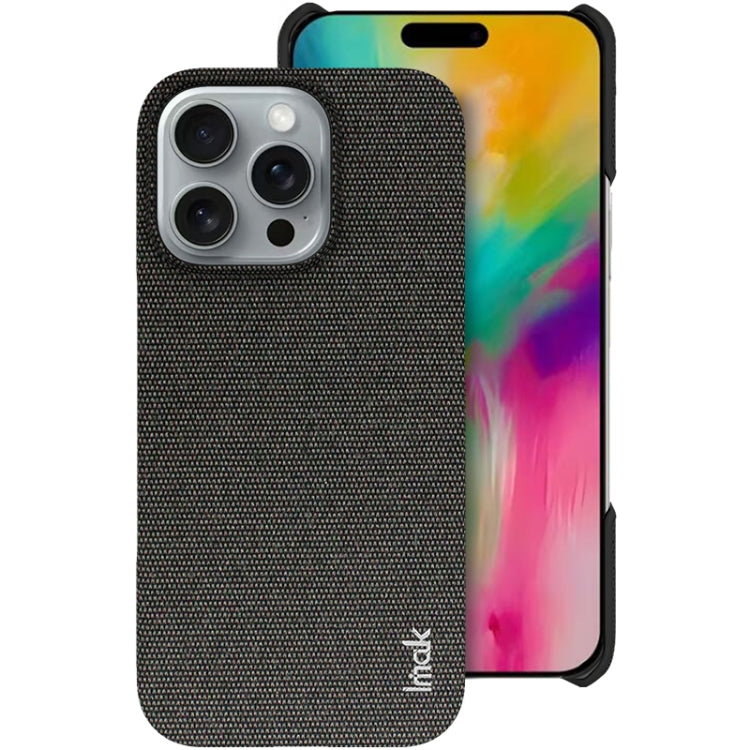 For iPhone 16 Pro Max imak Ruiyi Series Cloth Texture PU + PC Phone Case(Black) - iPhone 16 Pro Max Cases by imak | Online Shopping South Africa | PMC Jewellery | Buy Now Pay Later Mobicred