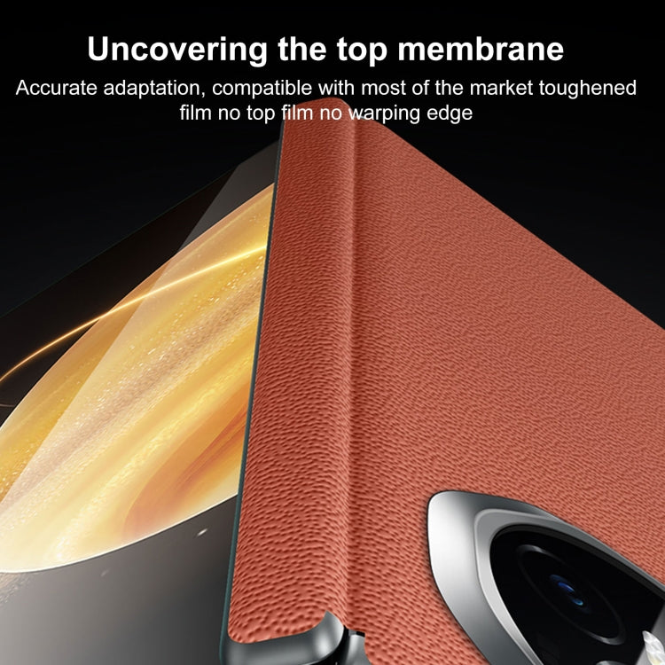 For Honor Magic V3 SULADA Frameless Top Layer Cowhide Leather + PC Phone Case(Black) - free shipping - PMC Jewellery - Order now!