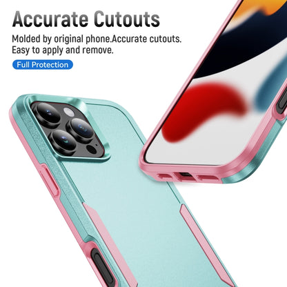 For iPhone 16 Pro Pioneer Armor Heavy Duty PC + TPU Phone Case(Green+Pink) - iPhone 16 Pro Cases by PMC Jewellery | Online Shopping South Africa | PMC Jewellery | Buy Now Pay Later Mobicred