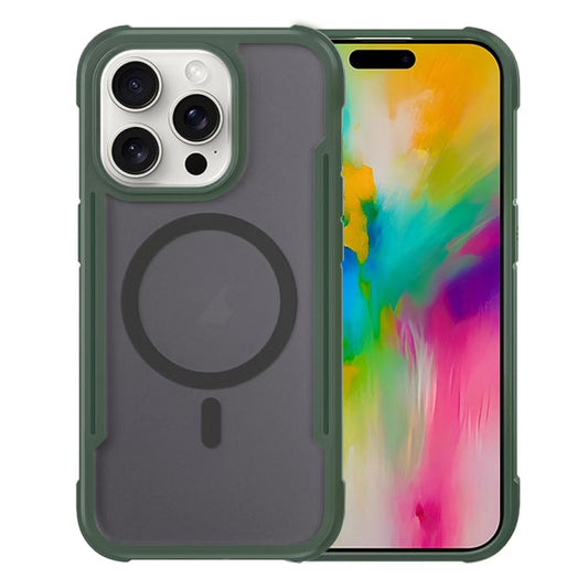 For iPhone 16 Pro Max Skin Feel Frosted MagSafe Magnetic PC Hybrid TPU Phone Case(Green) - iPhone 16 Pro Max Cases by PMC Jewellery | Online Shopping South Africa | PMC Jewellery | Buy Now Pay Later Mobicred