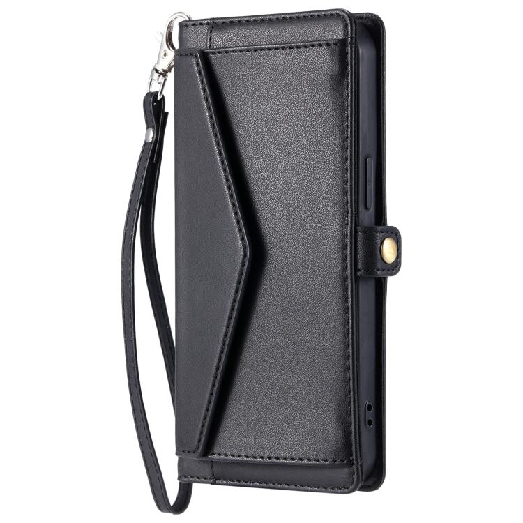 For iPhone 16e Wallet Multi-card Slot Leather Phone Case with Lanyard(Black) - free shipping - PMC TechLife - Order now!