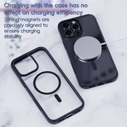 For iPhone 16 Ming Shield Series MagSafe Magnetic Phone Case(Frosted Transparent) - iPhone 16 Cases by PMC Jewellery | Online Shopping South Africa | PMC Jewellery | Buy Now Pay Later Mobicred